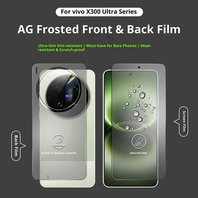 Full Cover Front Back Matte Hydrogel Film for vivo X300 Ultra X300 Pro Screen Protector TPU Film for vivo X300 No Glass
