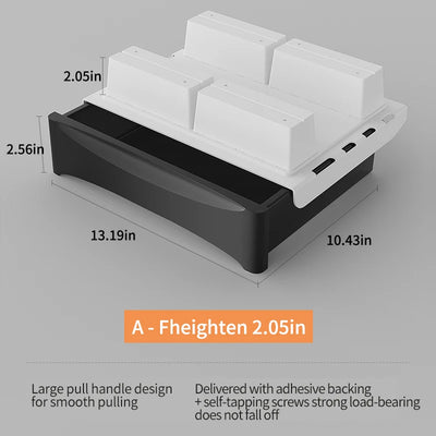 Small Under Desk Storage Cabinet with Mobile Pedestal, Hidden Drawer and Cable Management for Efficient Workspace Setup