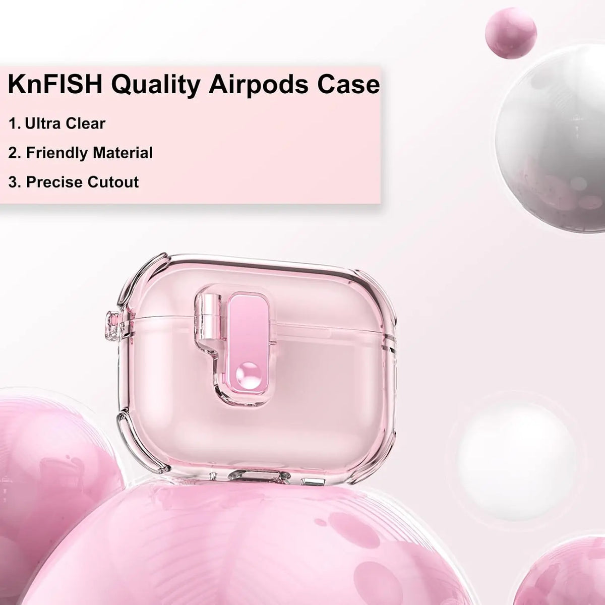 Earphone Case for AirPods Pro 3/Pro 2/4 with Secure Lock Soft TPU Transparent Protective Case with Lanyard for AirPods 4/Pro 3