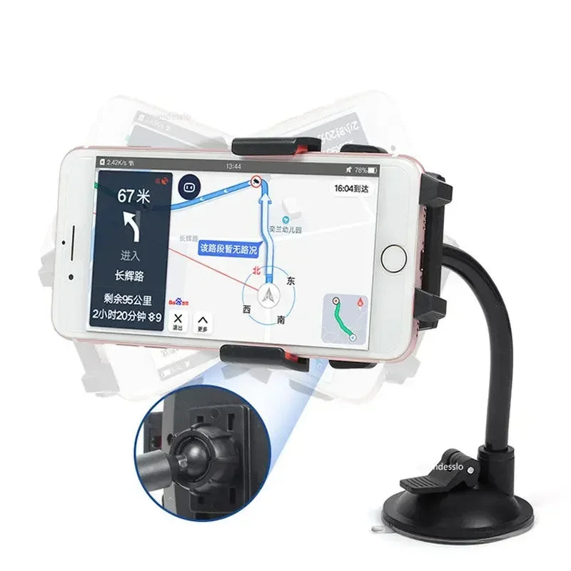 Car-mounted Mobile Phone Holder Car Phone Holder Dashboard Windshield Mount Telescopic Arm 360° Rotation Universal