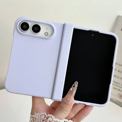 Solid Color Skin Feel Hinge Protection Case For iPhone Duo 18Ultra 18 Fold Shockproof Folding Phone Cover