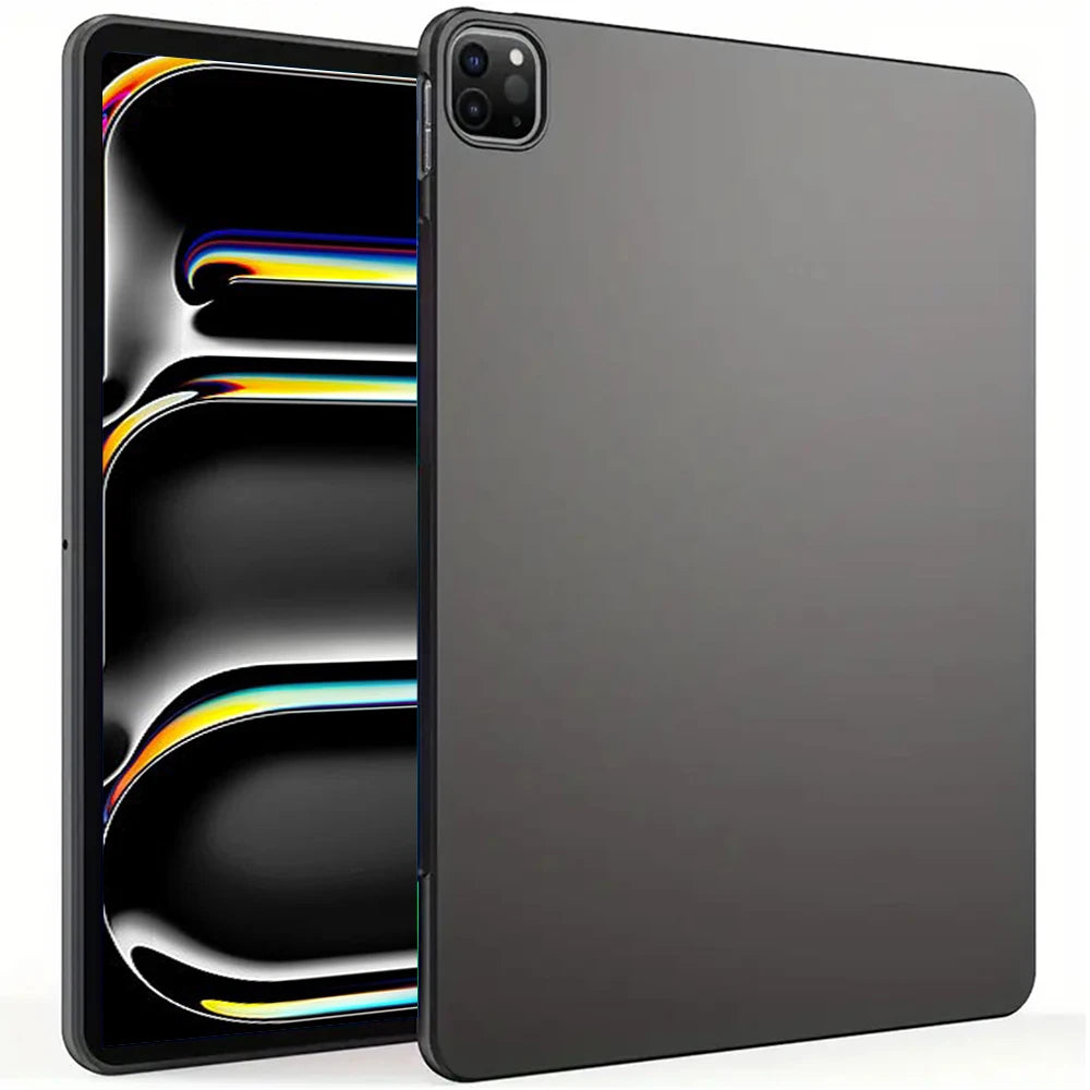 Soft Silicone Black Back Cover For IPad Air Pro 11 13 2024 M2 M4 Air 1 2 3 4 5 Tablet Case TPU Ultra-Thin Design Protective Case