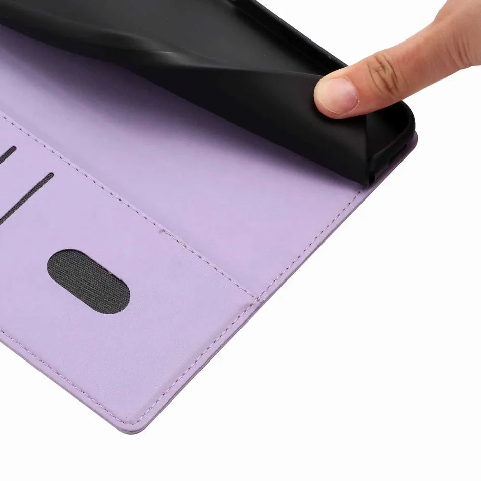 Cute Phone Case For Samsung Galaxy S5 S26 S25 Edge S24 S23 S21 FE S22 Plus Ultra Cash Wallet Cats Under Tree Flip Stand Fundas