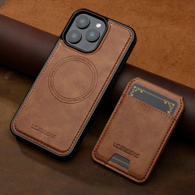 2 In 1 Detachable Leather Case For iPhone 18 16 17 16E 15 14 13 12 11 Pro XS Max 17E Air XR 8 Plus SE Card Pocket Magnetic Cover