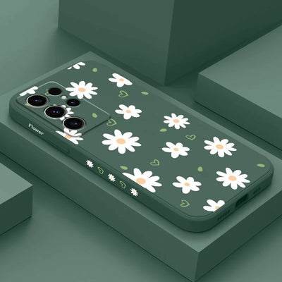Tender Daisy Phone Case For Samsung Galaxy S25 S24 S23 S22 S21 S20 S10 S10E Ultra Plus FE Note 20 Ultra Plus Cover