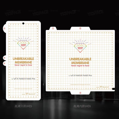 Inner Front Frosted Matte Hydrogel Film For VIVO X Fold Plus 2 3 Pro 5 HD Transparent TPU Soft Screen Protector Anti Fingerprint
