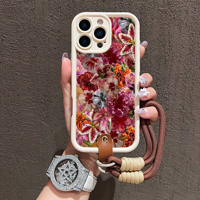 Mexican Folk Customs Silicone Phone Case For iPhone 17 16 17 Pro 15 14 13 12 11 Pro Max 16E 7 8 Plus XR XS With Lanyard Cover