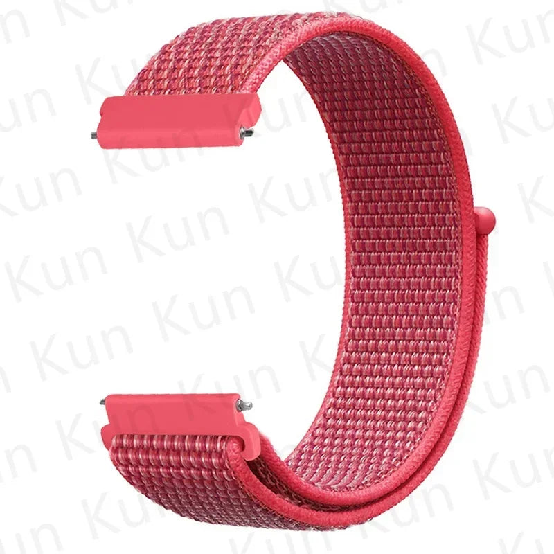 20mm 22mm Band For Samsung Galaxy Watch 6/5/4/5pro/4/6 Classic/active 2 Nylon loop sport bracelet huawei watch GT 4-2-2e-3 Strap