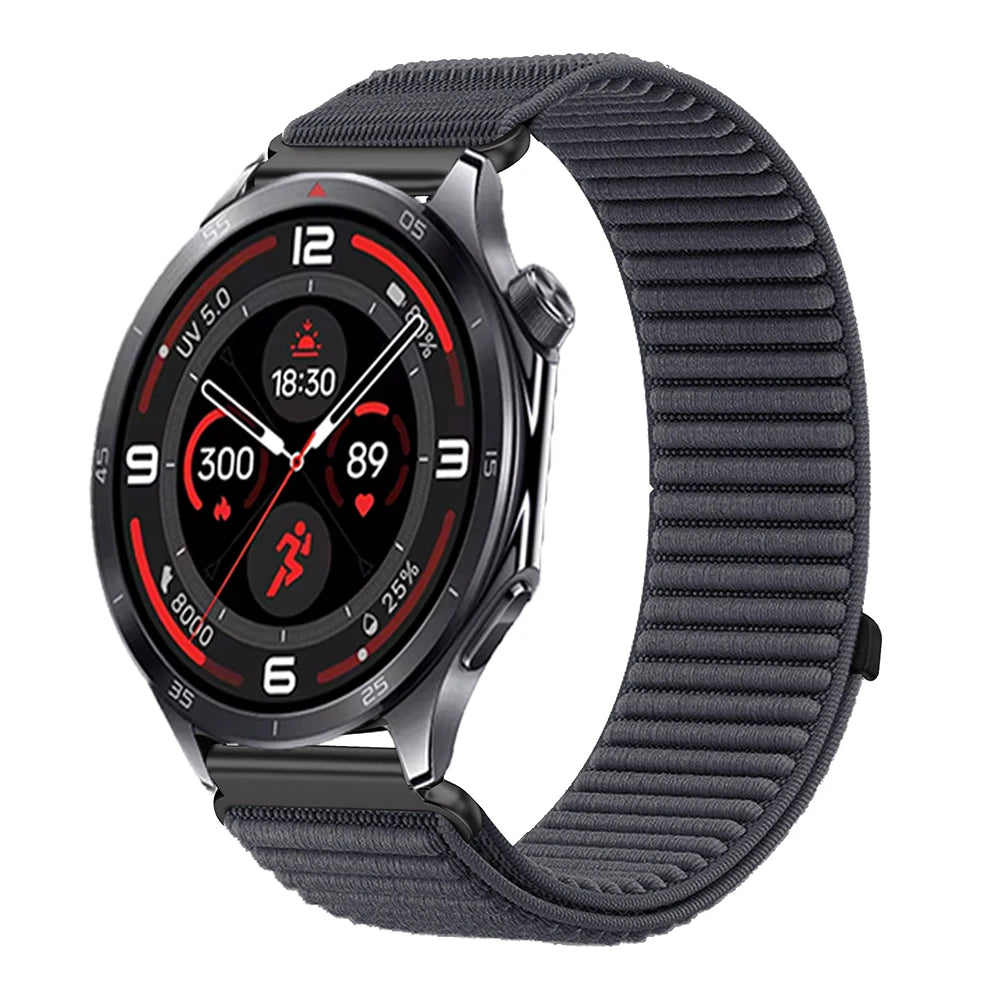 18mm 22mm Wave Nylon Strap for Oneplus Watch 3 43mm 46mm/4 3 Lite/2/2R Sport Wristband for OPPO Watch S/X2/3/Huawei GT6 5 4 Band