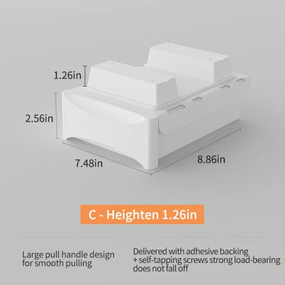 Small Under Desk Storage Cabinet with Mobile Pedestal, Hidden Drawer and Cable Management for Efficient Workspace Setup