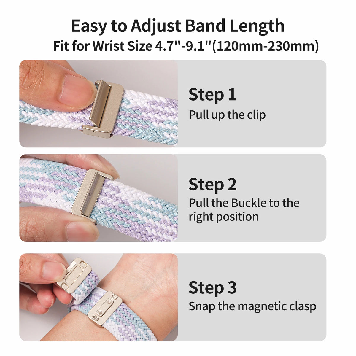 Magnetic Braided Band For Samsung Galaxy Watch 9 8 Strap 44mm 40mm Nylon Bracelet Correa Belt Galaxy Watch 8 Classic 46mm