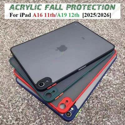 For iPad A16 11th Case iPad 12th A19 10th Air11 13 M4 M3 Air4 5 10.9 10.2 10.5 Matte Transparent Tablet Case Pro11 12.9 13 M5 M4