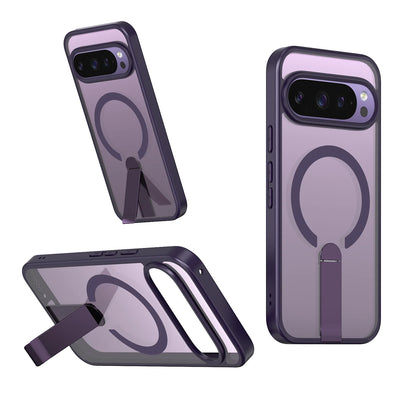 Luxury High Transparent Case For Google Pixel 11 10 9 Pro XL 5G 9A 10A Magnetic Wireless Charging With Holder Shockproof Cover