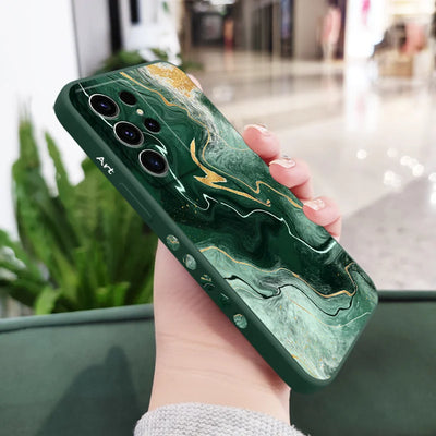Marble Texture Phone Case For Samsung Galaxy S25 S24 S23 S22 S21 S20 S10 S10E Ultra Plus FE Note 20 Ultra 10 Plus Cover