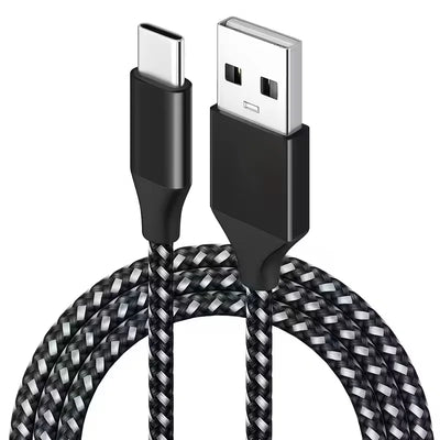 6-Pack Braided USB-C Cable Fast Charging 3.3FT/1m Durable USB a to Type C Data Cable for iPhone 18/15/16/17 Samsung Galaxy Series Tablets Black