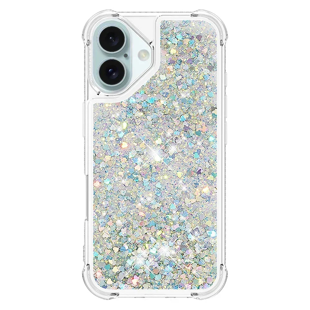 Bling Moving Liquid Floating Sparkle Colorful Glitter TPU Protective Case For Google Pixel 9 Pro XL 8 9A 8A 7A Waterfall Cover
