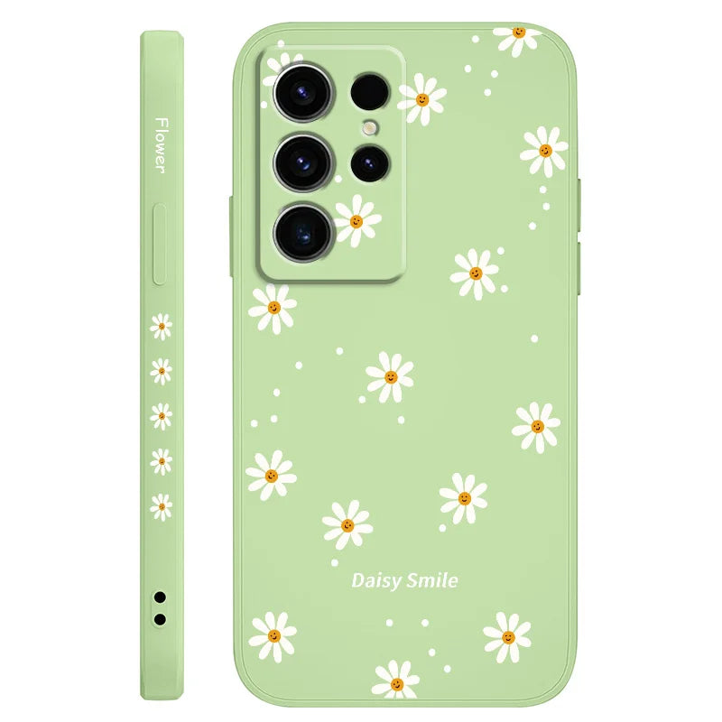 Smiling Daisy Phone Case For Samsung Galaxy S26 Plus Ultra Silicone Cover