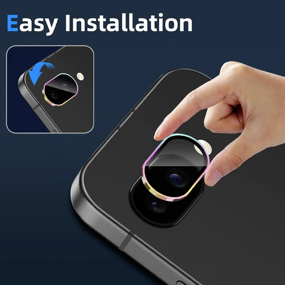 Pixel9a Camera Ring For Google Pixel 9a 5G Metal Lens Glass Case GooglePixel9a 9 A A9 Back Camera Screen Protector Accessories