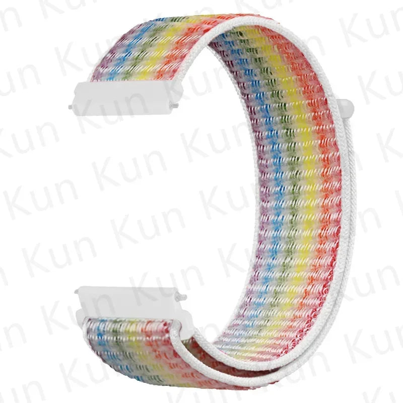 20mm 22mm Band For Samsung Galaxy Watch 6/5/4/5pro/4/6 Classic/active 2 Nylon loop sport bracelet huawei watch GT 4-2-2e-3 Strap