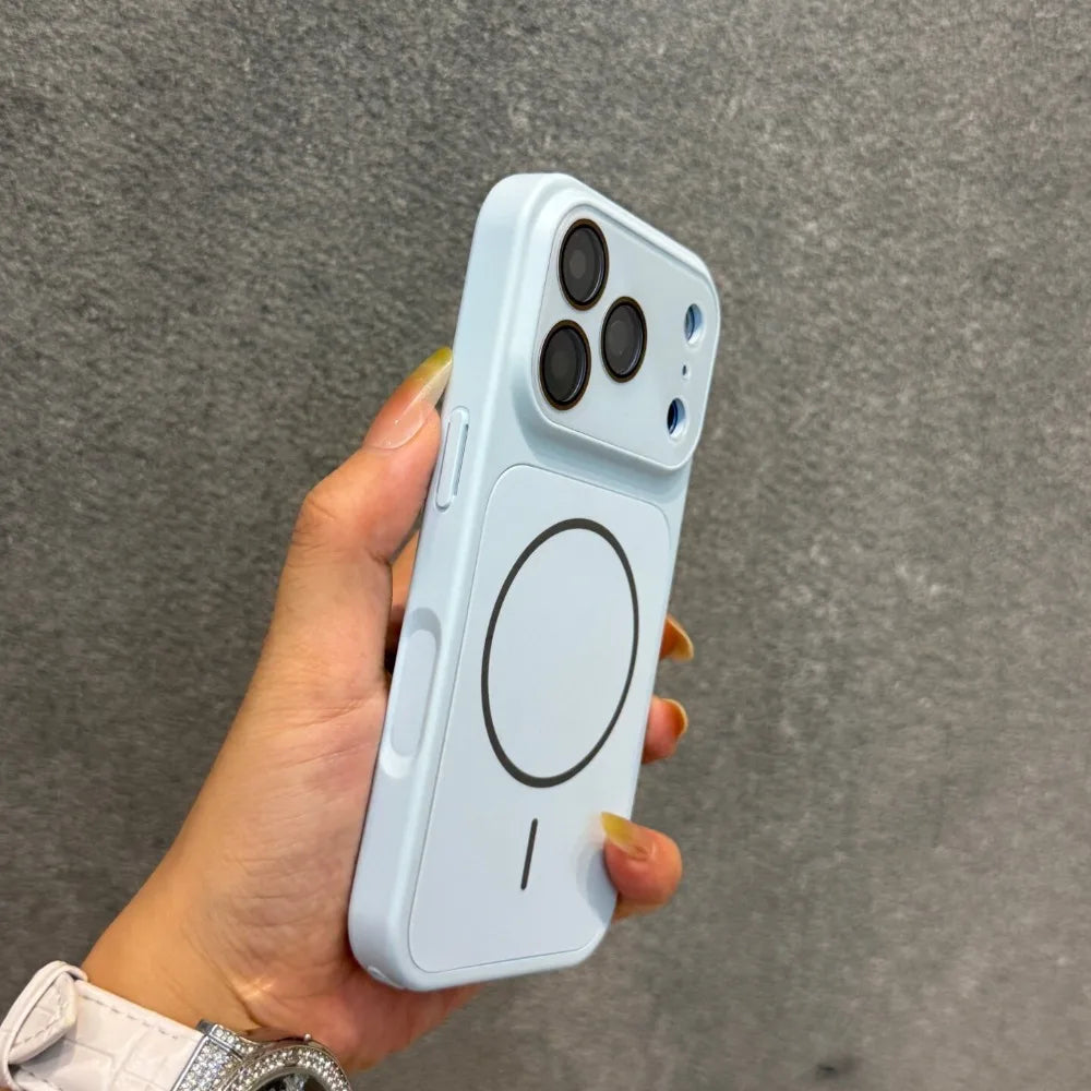 Luxury Solid Skin Feel Magnetic for Magsafe Phone Case for iPhone 18 17 16 15 14 Pro Max 18Pro Slim PC Camera Protection Cover
