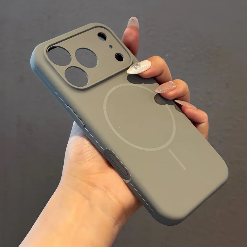 Luxury Liquid Silicone Original Case For iPhone 17 Pro Max Air 16 15 14 13 12 Plus Magsafe Shockproof Matte Soft Bumper Cover