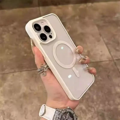 Luxury Magnetic For Magsafe Wireless Charge Case For iPhone 17 16 15 14 Plus 13 12 11 Pro Max 17E 16E Shockproof Clear Cover