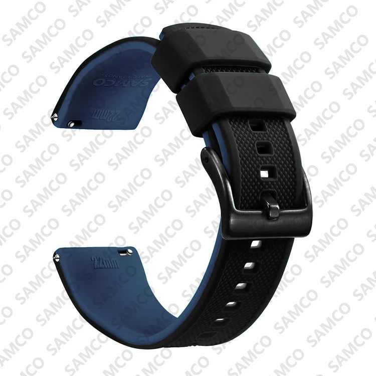 Quick Release Rubber Watch Strap Silicone Watch Band 18mm 20mm 22mm  Huawei ,Samsung Galaxy, Garmin, Watch Replacement Watchband