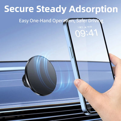 Strong Magnetic Car Phone Holder Aluminum 17mm Ball Mount Base Hands Free Driving Dashboard Windshield Installation Accessories