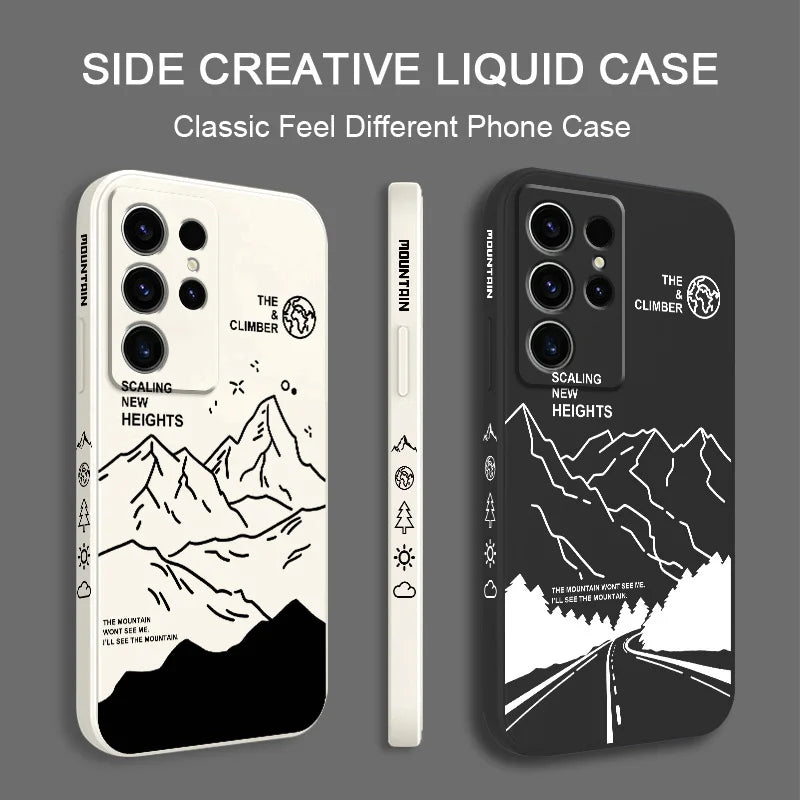 Climb Mountains Phone Case For Samsung Galaxy S25FE  S24 S23 S22 S21 S20 S10 S10E S9 Ultra Plus FE Note 20 Ultra 10 9 Plus Cover