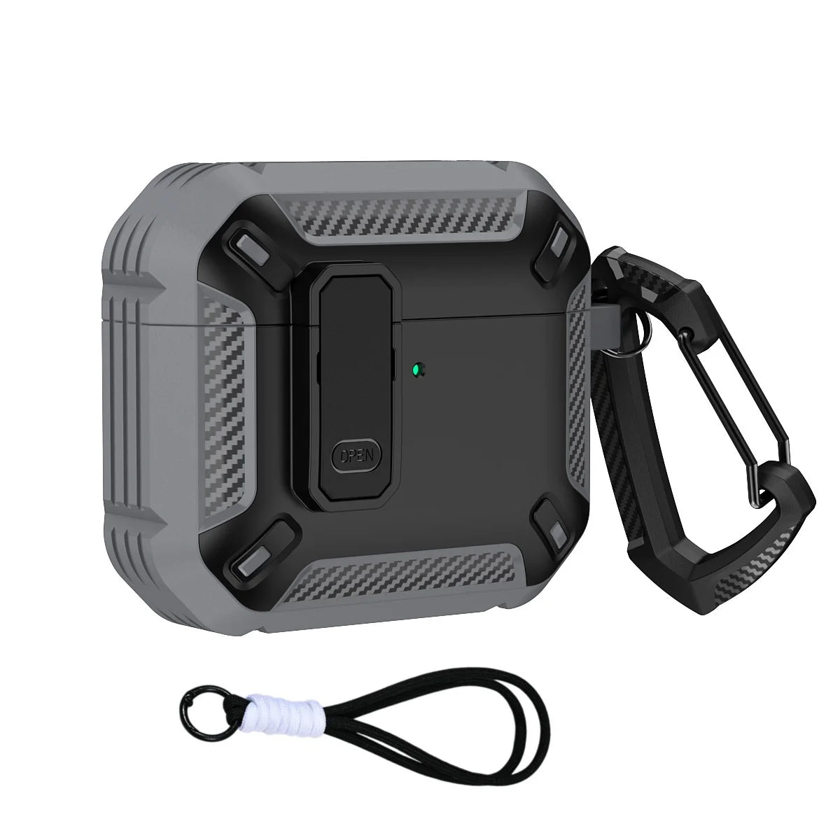 Cases For AirPods 5（2026)with Lock Clip Rugged Armor Shockproof Case For AirPods Pro 3 Protect Hard Shell For AirPods 4/5 Cases