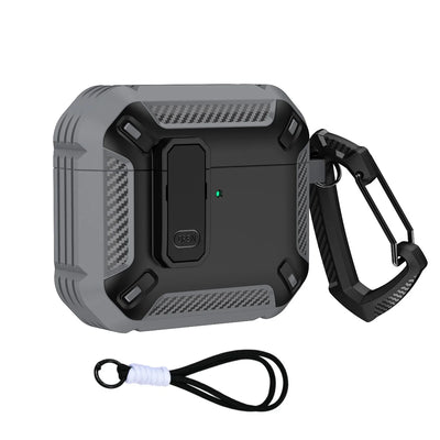Cases For AirPods 5（2026)with Lock Clip Rugged Armor Shockproof Case For AirPods Pro 3 Protect Hard Shell For AirPods 4/5 Cases