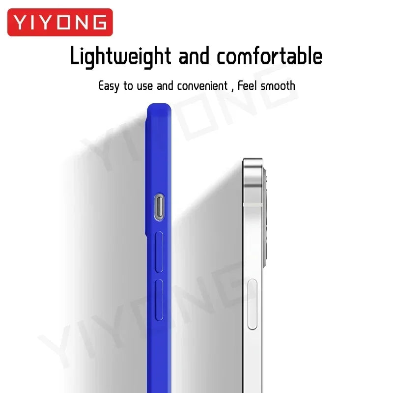 For iPhone17 Pro Max Case YIYONG Original Soft Liquid Silicone Cover For iPhone 17 Air 16 16e 15 14 Plus 12 13 Mini Phone Cases