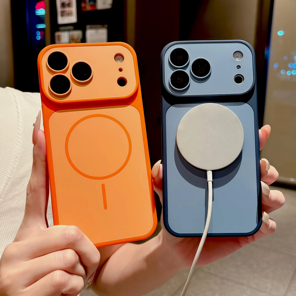 Shockproof Armor Matte Case Cover For iPhone 18 17 16 15 14 13 12 11 Pro Max 18Pro 17Pro For Magsafe Mag Safe Wireless Charge