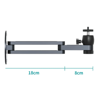 Projector Wall Mount Bracket Multi-angle Adjustable Foldable 360 Degrees Rotation Wall Support Aluminum Alloy Projector Stand