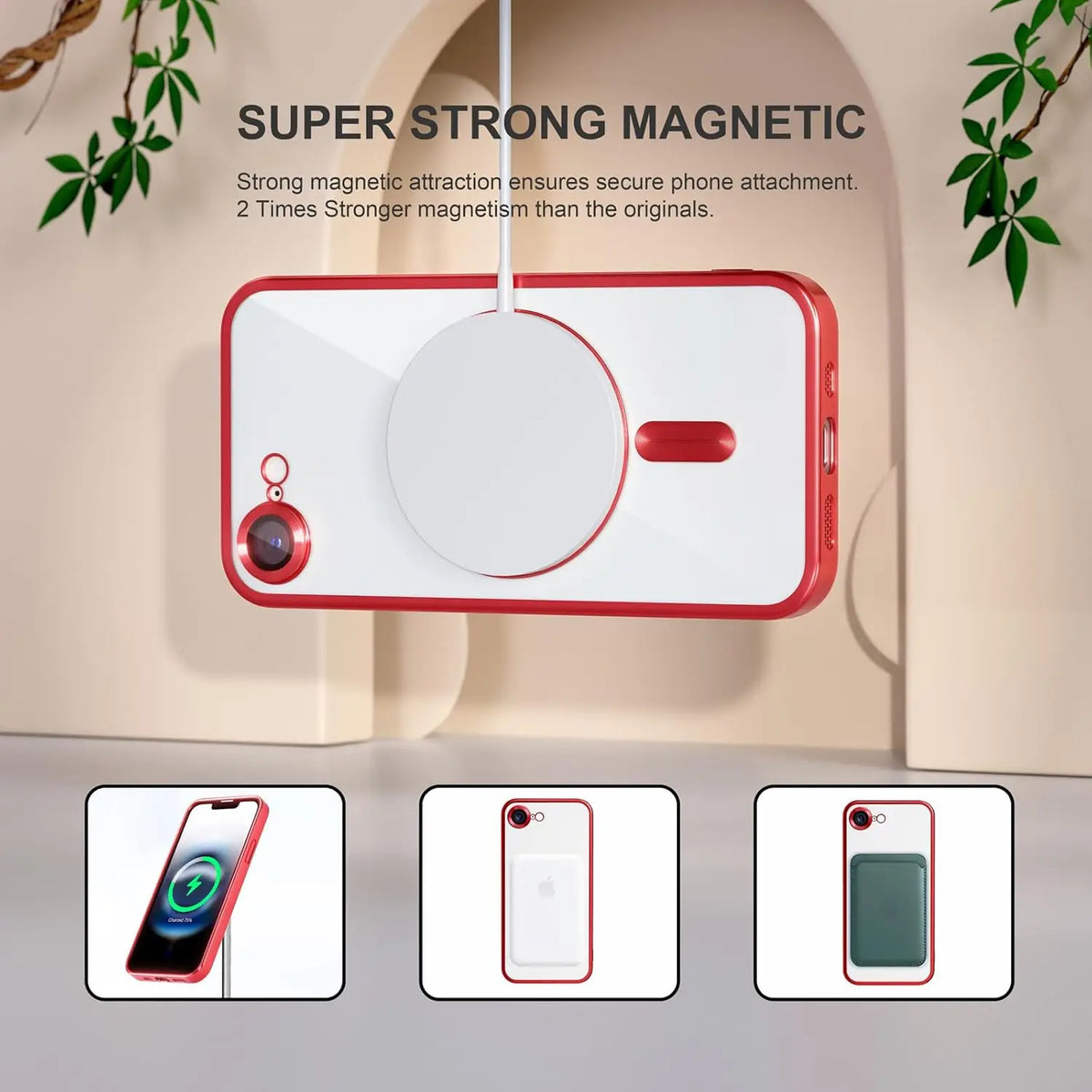 Magnetic Official Titanium Case for iphone 17e / 16e with 1 Screen Protector Camera Cover Metallic Glossy Luxury