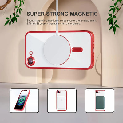 Magnetic Official Titanium Case for iphone 17e / 16e with 1 Screen Protector Camera Cover Metallic Glossy Luxury