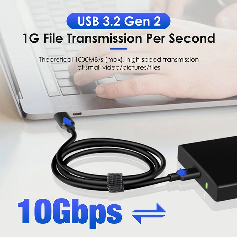 USB A To Type C Fast charge Cable For iPhone 15 Pro Max Macbook iPad Xiaomi USBC 3.2/3.1 Gen 2 60W 3A Data Charger Cord 2m 3m 5m