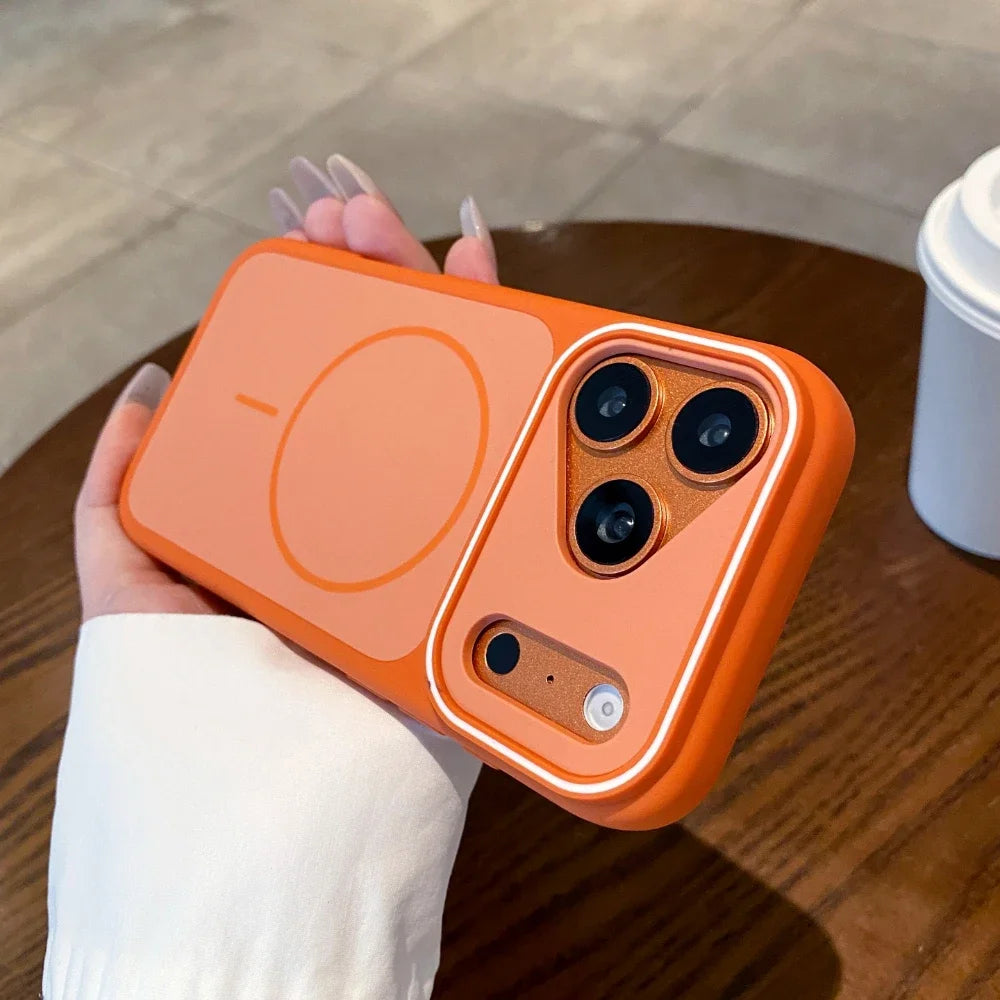 Fashion Dual Tone Phantom Magnetic Phone Case for IPhone 18 17 13 12 11 16 15 14 Pro Max Large Viewport Shockproof Back Cover