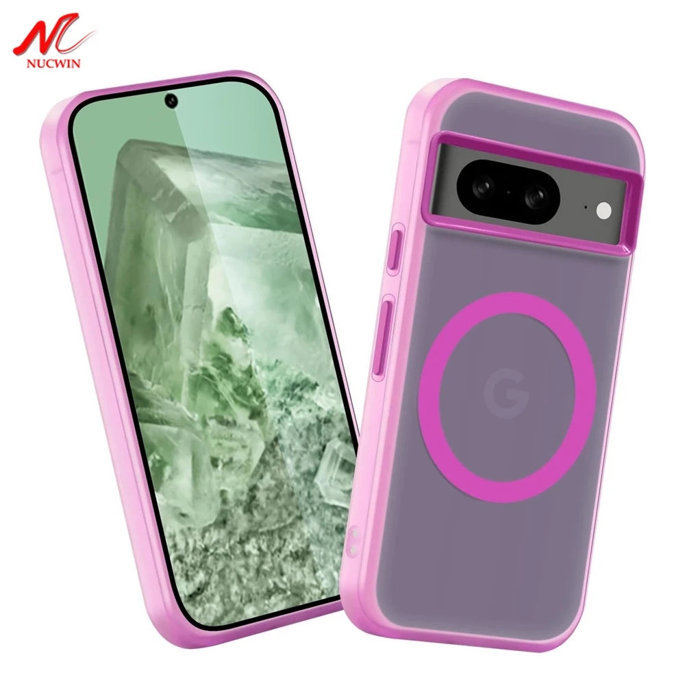 For Google Pixel 9A 9 Pro XL Case Cute Translucent Color Matte for Magnetic Shockproof Cover for Google 8A 8 10 Pro XL