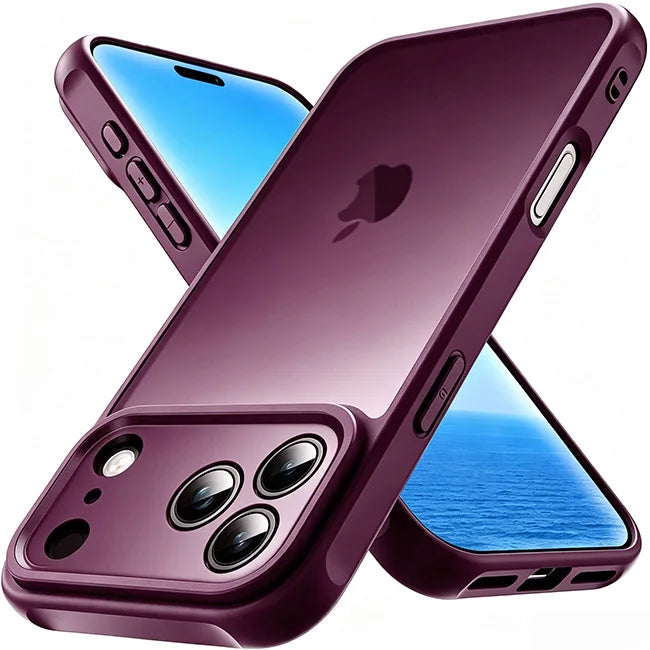 Phone case for iphone 18 Pro Max 18Pro 17 17e 17Pro iphone17 Air Translucent Matte Back & TPU Side Shockproof Proteciton cover