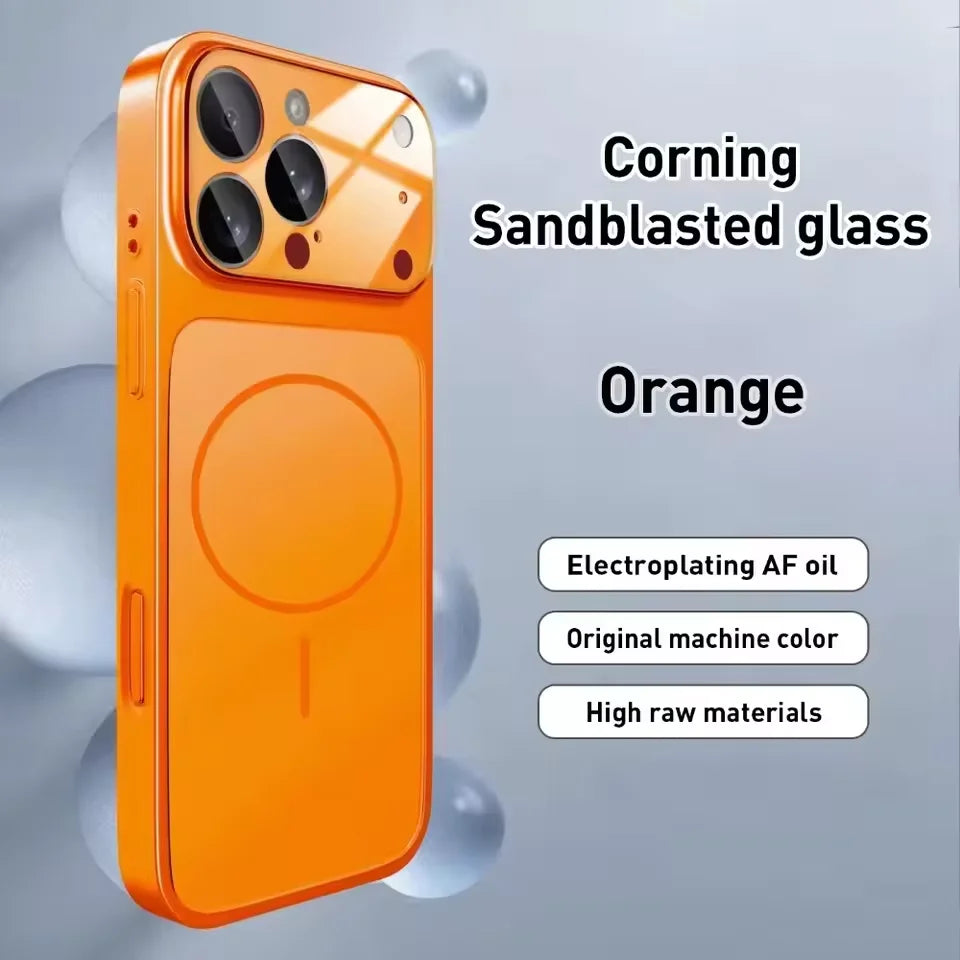 Luxury Original For Magsafe Matte Armor Case For iPhone 17 Air 16 15 14 13 Pro Max Funda Wireless Charging Hard Magnetic Cover
