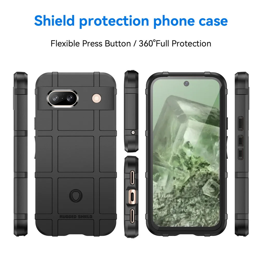 For Google Pixel 8A Pixel 8 Pro Pixel8 Pixel 7A 7 Pro 6 Pro 6A 5 XL Case Rugged shield Rubber protective back cover