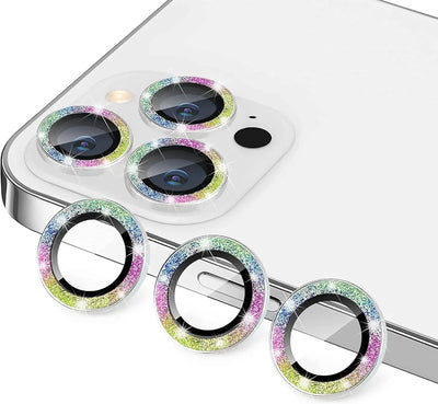 Glitter Camera Lens Protector Cover for iPhone 17 18 Pro Max 16 15 13 11 14 15 Plus 12 Mini Tempered Glass Protection Lens Film