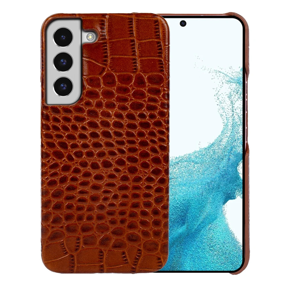 For Samsung Galaxy S26 FE Case Luxury Genuine Leather Case Galaxy S25 S24 S23 Ultra S22 S21 S20 Mobile Phone Cover Back Shell