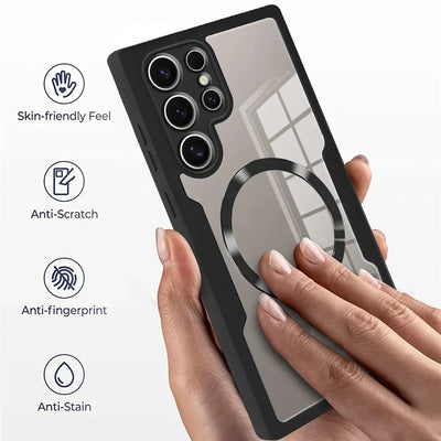 360° Full Shockproof Case for Samsung Galaxy S26 S25 S24 S23 S22  Ultra Plus FE Wireless Charging Transparent Cover