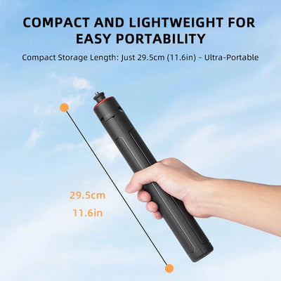 Flymile Pocket 4 Tripod Selfie Stick Extendable Long Hand Grip for DJI Pocket 3/Action 6/Insta360 X5 X4/Gopro 13 Accessories