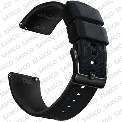 Quick Release Rubber Watch Strap Silicone Watch Band 18mm 20mm 22mm  Huawei ,Samsung Galaxy, Garmin, Watch Replacement Watchband