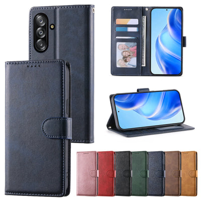 Leather Flip Case For Samsung Galaxy A17 A37 A57 A27 A36 A56 A16 A26 A15 A35 A55 A25 A05S A06 A14 A34 A54 A13 A53 Wallet Cover