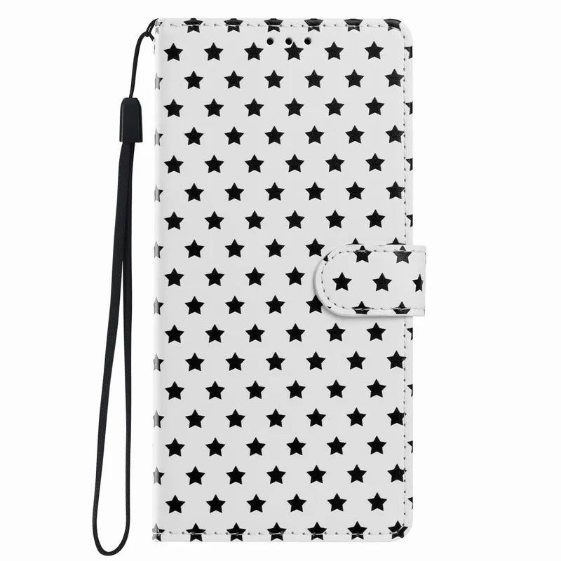 Cute Stars Case For Apple iPhone 6Plus 17E 17 16E 16 14 Plus 13 12 Mini 15 Pro Max Cash Wallet Card Storage Phone Back Cover