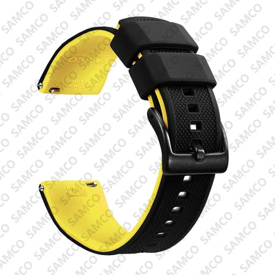 Quick Release Rubber Watch Strap Silicone Watch Band 18mm 20mm 22mm  Huawei ,Samsung Galaxy, Garmin, Watch Replacement Watchband